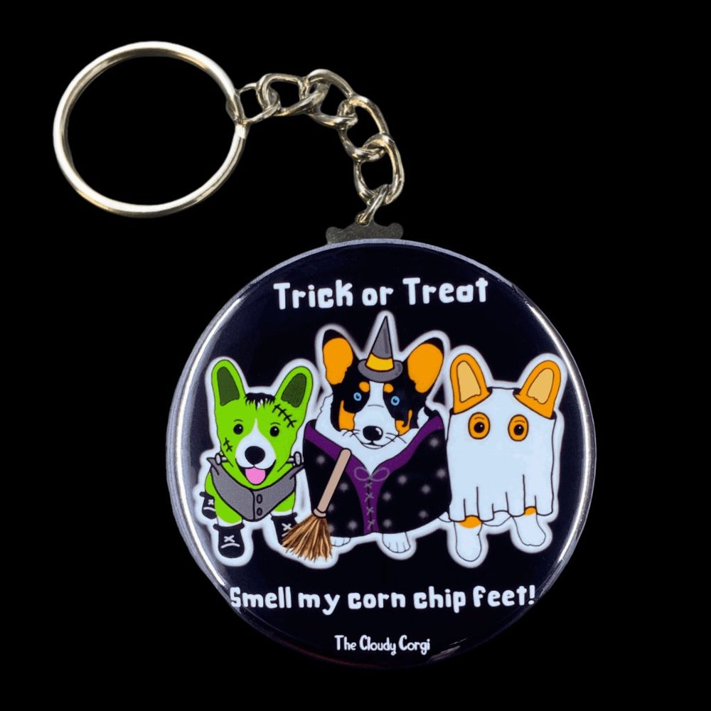 Corgi Dog Halloween Holiday Keychain Accessories